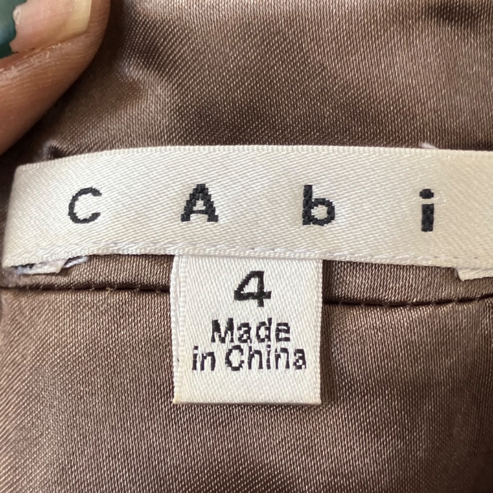 CAbi pleated Gray/Brown/White mini skirt - Picture 3 of 7